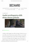 Research paper thumbnail of Analisi sociolinguistica delle ultime elezioni politiche