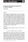 Research paper thumbnail of European Philosophy and Original Sin in Stephen Mulhall