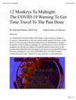 Research paper thumbnail of 12 Monkeys to Midnight COVID-19 Warning