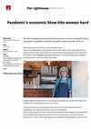 Research paper thumbnail of Pandemic's economic blow hits women hard