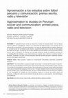 Research paper thumbnail of Aproximación a los estudios sobre fútbol peruano y comunicación: prensa escrita, radio y televisión