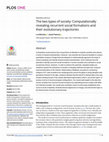 Research paper thumbnail of The two types of society: Computationally revealing recurrent social formations and their evolutionary trajectories