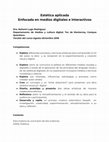 Research paper thumbnail of Estética aplicada Enfocada en medios digitales e interactivos