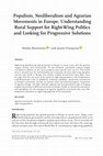 Research paper thumbnail of Populism, Neoliberalism and Agrarian Movements in Europe. Understanding Rural Support for Right-Wing Politics and Looking for Progressive Solutions