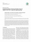 Research paper thumbnail of Geospatial Analysis of Extreme Weather Events in Nigeria (1985-2015) Using Self-Organizing Maps