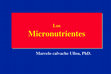 Research paper thumbnail of Los Micronutrientes