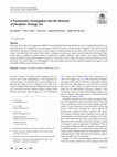 Research paper thumbnail of A Psychometric Investigation into the Structure of Deception Strategy Use