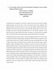 Research paper thumbnail of In your opinion, what are the most three important contemporary issues in foreign language teaching at present