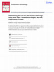 Research paper thumbnail of Determining the use of Late Archaic shell rings using lithic data: "ceremonial villages" and the importance of stone