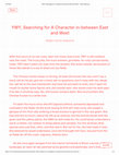 Research paper thumbnail of YWY, Searching for A Character in-between East and West