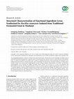 Research paper thumbnail of Characterization of Functional Ingredient Levan Synthesized by Bacillus siamensis Isolated from Traditional Fermented Food in Thailand