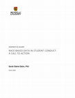 Research paper thumbnail of Race-based data in student conduct: A Call to Action