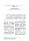 Research paper thumbnail of Internalizing Religious Values into Ethno-Mathematics as an Effort to Strengthen Character Building An Ethno-Mathematics Integration Study