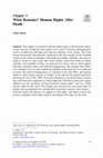 Research paper thumbnail of What remains? Human rights after death