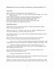 Research paper thumbnail of Bibliography for the Practice of the Bible in the Middle Ages