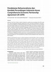 Research paper thumbnail of Pendekatan Behavioralisme dan Kendala Perundingan Indonesia-Korea Comprehensive Economic Partnership Agreement (IK-CEPA)