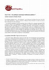 Research paper thumbnail of Smart Cities : des politiques numériques faiblement politisées?