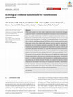 Research paper thumbnail of Evolving an evidence based model for homelessness prevention