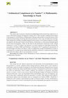 Research paper thumbnail of "Arithmetical Complement of a Number": A Mathematics Knowledge to Teach