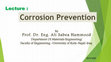 Research paper thumbnail of Lecture: Corrosion Prevention