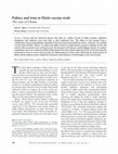 Research paper thumbnail of Politics and trust in Ebola vaccine trials. The case of Ghana