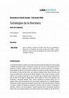 Research paper thumbnail of Programa Sociologías de la Literatura - FSOC - UBA (seminario de doctorado) - 2020