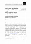 Research paper thumbnail of Media Theory, Public Relevance and the Propaganda Model Today