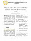 Research paper thumbnail of Bibliometric analysis of LIS journals published from India during 2013 to 2017: A comparative Study