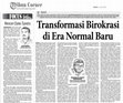 Research paper thumbnail of Bonataon Maruli Timothy Vincent Simandjorang_Transformasi Birokrasi di Era Normal Baru_Tribun Jateng_4 Juli 2020