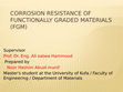 Research paper thumbnail of Corrosion Resistance of Functionally Gra20200717 106945 svha5p