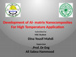 Research paper thumbnail of Development of Al matrix Nanocomposites For High Temperature Application20200717 34134 11nproq