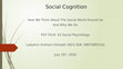 Research paper thumbnail of Social Cognition (week 2)