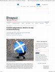 Research paper thumbnail of Scottish Independence: Denial is No Way to Ward Off Divorce