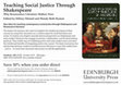 Research paper thumbnail of Teaching Social Justice Through Shakespeare: Why Renaissance Literature Matter Now, ed. Hillary Eklund and Wendy Beth Hyman (Edinburgh UP, 2019)