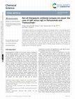 Research paper thumbnail of Not all therapeutic antibody isotypes are equal: the case of IgM versus IgG in Pertuzumab and Trastuzumab