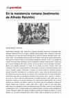 Research paper thumbnail of (TRADUCCIÓN REICHLIN) En la resistencia romana (testimonio de Alfredo Reichlin)