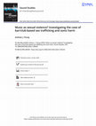 Research paper thumbnail of Music as sexual violence? Investigating the case of bar/club-based sex trafficking and sonic harm