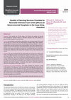 Research paper thumbnail of Quality of Nursing Services Provided at Neonatal Intensive Care Units (Nicus) at Governmental Hospitals in the Gaza Strip, Palestine