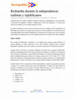 Research paper thumbnail of Riobamba durante la independencia: realistas y republicanos