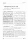 Research paper thumbnail of Trust e imposte ipotecaria e catastale: un aggiornamento