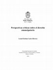 Research paper thumbnail of Perspectivas críticas sobre el derecho emancipatorio