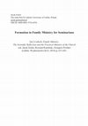 Research paper thumbnail of Formation in Family Ministry for Seminarians