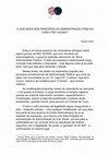 Research paper thumbnail of O QUE MUDA NOS PRINCÍPIOS DA ADMINISTRAÇÃO PÚBLICA COM A PEC 32/2020