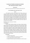 Research paper thumbnail of Kesejahteraan Pendidikan dan Implementasi Kebijakan