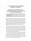 Research paper thumbnail of Harold Kushner, When Bad Things Happen to Good People Alan Lew, This Is Real and You Are Completely Unprepared: The Days of Awe as a Journey of Transformation