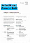 Research paper thumbnail of Online-Workshop_Ästhetik und Gesellschaft. Erkundungen der Autosoziobiographie_Oktober 2020