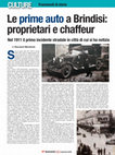 Research paper thumbnail of Le prime auto a Brindisi: proprietari e chaffeur