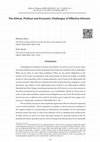 Research paper thumbnail of The Ethical, Political and Economic Challenges of Effective Altruism