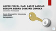 Research paper thumbnail of PPT ASPEK FISKAL DARI ASET LANCAR BERUPA BEBAN DIBAYAR DI MUKA