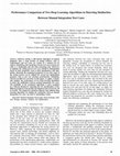 Research paper thumbnail of Performance Comparison of Two Deep Learning Algorithms in Detecting Similarities Between Manual Integration Test Cases